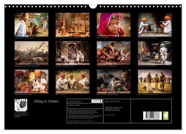 Produktbild: Alltag in Indien (Wandkalender 2026 DIN A3 quer), CALVENDO Monatskalender
