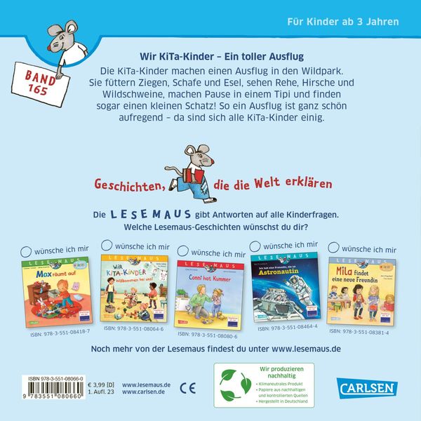 Produktbild: LESEMAUS 165: Wir KiTa-Kinder &ndash; Ein toller Ausflug