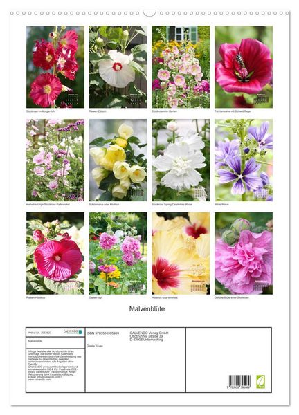 Produktbild: Malvenbl&uuml;te (Wandkalender 2026 DIN A2 hoch), CALVENDO Monatskalender