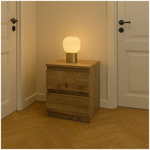 Produktbild: HTI-Living Nachtkommode 2 grifflose Schubladen Thekla Artisaneiche Nachtschrank Nachttisch