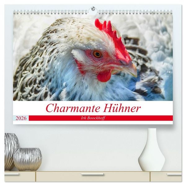 Produktbild: Charmante H&uuml;hner (hochwertiger Premium Wandkalender 2026 DIN A2 quer), Kunstdruck in Hochglanz