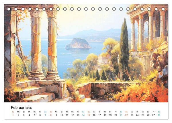 Produktbild: Szenen aus dem Antiken Griechenland (Tischkalender 2026 DIN A5 quer), CALVENDO Monatskalender
