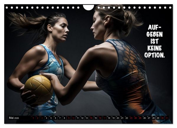 Produktbild: Motivation und Handball (Wandkalender 2026 DIN A4 quer), CALVENDO Monatskalender
