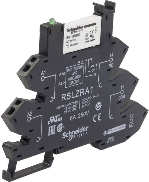 Schneider Electric RSL1PRBU Steckrelais 24 V/DC, 24 V/AC 6A 1 Wechsler 1St.