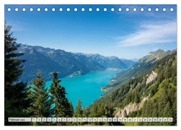 Produktbild: Der Brienzersee - Im Herzen des Berner Oberlandes (Tischkalender 2026 DIN A5 quer), CALVENDO Monatskalender