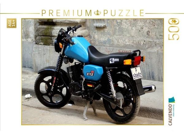 CALVENDO Puzzle Motorrad MZ ETZ 251 aus der DDR auf Kuba | 500 Teile Lege-Größe 48 × 36 cm Foto-Puzzle für Erwachsene