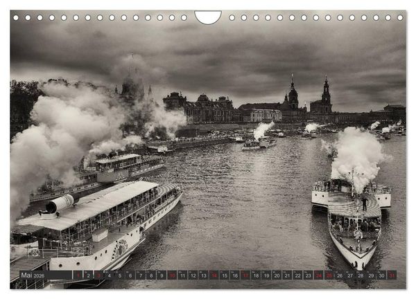 Produktbild: Schaufelraddampfer der S&auml;chsischen Dampfschiffahrt (Wandkalender 2026 DIN A4 quer), CALVENDO Monatskalender