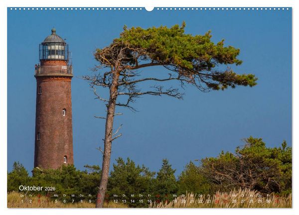 Produktbild: Die sch&ouml;nsten Leuchtt&uuml;rme - Deutsche Ostsee (Wandkalender 2026 DIN A2 quer), CALVENDO Monatskalender