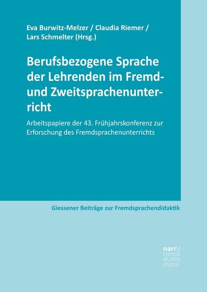 Produktbild: Berufsbezogene Sprache der Lehrenden im Fremd- und Zweitsprachenunterricht