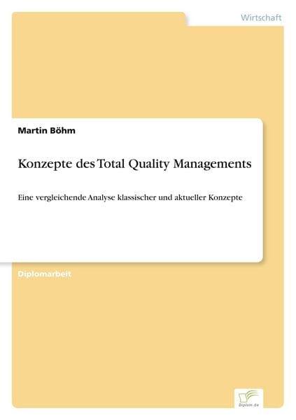 Produktbild: Konzepte des Total Quality Managements