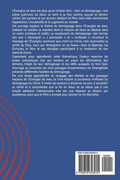 Produktbild: Le t&eacute;moignage dans l'&eacute;vangile de Jean