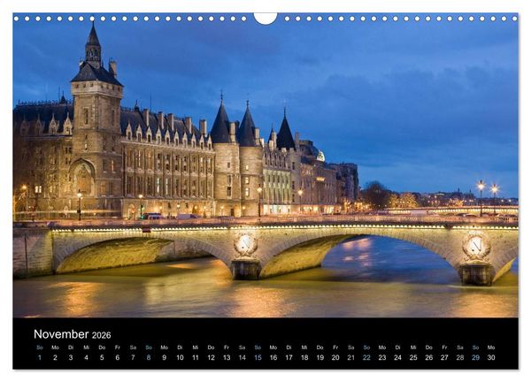Produktbild: Paris bei Nacht 2026 (Wandkalender 2026 DIN A3 quer), CALVENDO Monatskalender