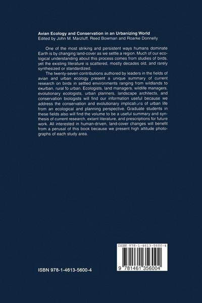 Produktbild: Avian Ecology and Conservation in an Urbanizing World