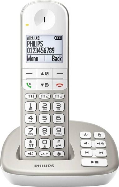 Philips XL4951S/38 DECT/GAP Schnurloses Telefon analog Anrufbeantworter Weiß