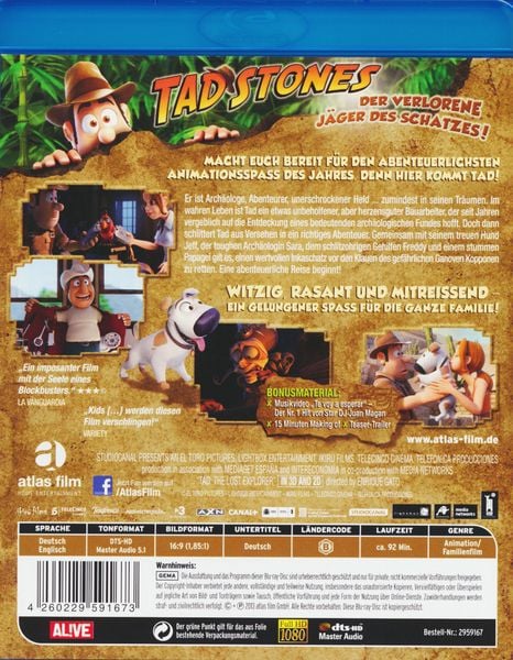Produktbild: Tad Stones - Der verlorene J&auml;ger des Schatzes!