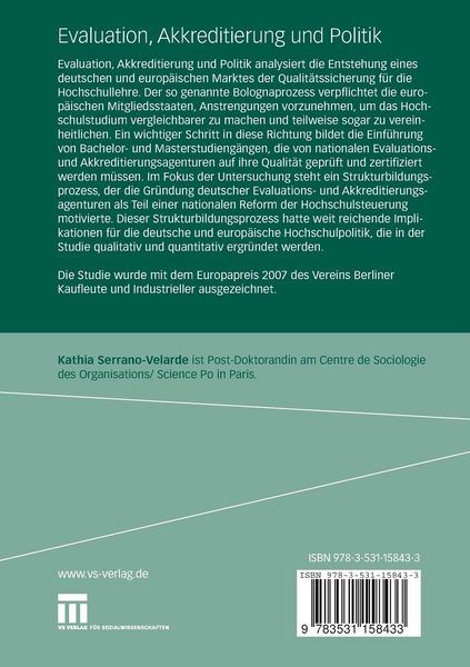 Produktbild: Evaluation, Akkreditierung und Politik