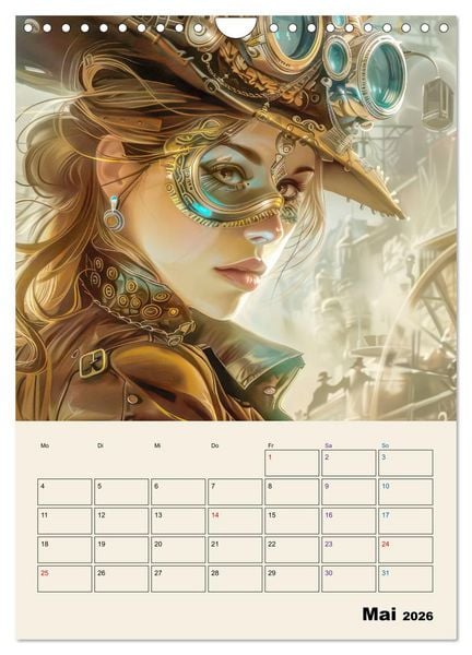 Produktbild: Steampunk - Mechanische Fantasiewelt (Wandkalender 2026 DIN A4 hoch), CALVENDO Monatskalender
