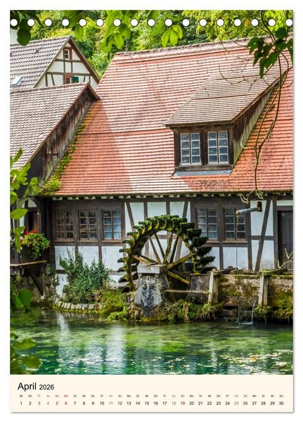 Produktbild: T&Uuml;BINGEN UND BLAUBEUREN Historische Schw&auml;bische Alb (Tischkalender 2026 DIN A5 hoch), CALVENDO Monatskalender