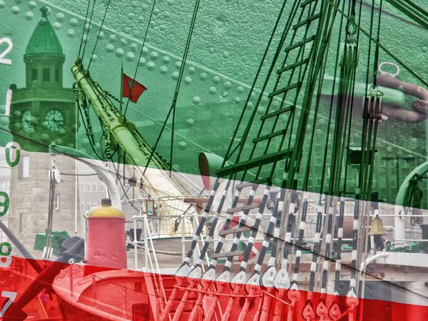 Produktbild: CALVENDO Puzzle Die "Rickmer Rickmers" an den Hamburger Landungsbr&uuml;cken 1000 Teile Lege-Gr&ouml;&szlig;e 64 x 48 cm Foto-Puzzle Bild von Manuela Falke