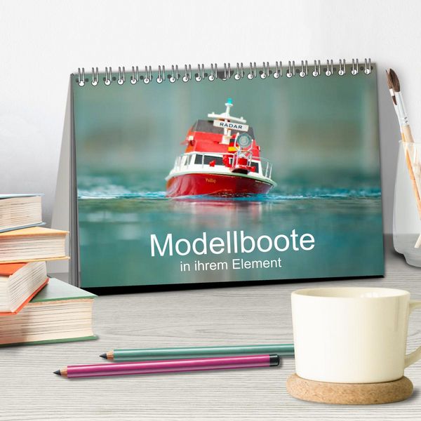 Produktbild: Modellboote in ihrem Element (Tischkalender 2026 DIN A5 quer), CALVENDO Monatskalender