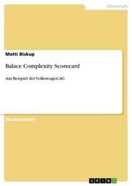 Produktbild: Balace Complexity Scorecard