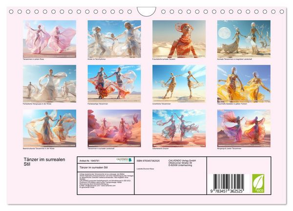 Produktbild: T&auml;nzer im surrealen Stil (Wandkalender 2026 DIN A4 quer), CALVENDO Monatskalender
