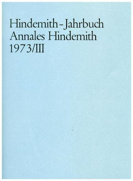 Produktbild: Hindemith-Jahrbuch