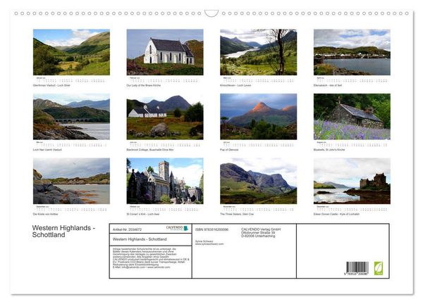 Produktbild: Western Highlands - Schottland (Wandkalender 2026 DIN A2 quer), CALVENDO Monatskalender