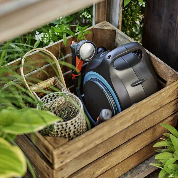 Produktbild: GARDENA 18690-20 Mobile Schlauchbox MoveMatic, 12 m + 1,5 m Gartenschlauchaufroller 270 mm 1/3 Zoll 1 St. 5-farbig
