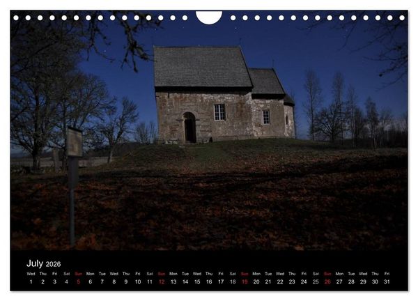 Produktbild: Monuments of Sweden 2026 (Wall Calendar 2026 DIN A4 landscape), CALVENDO 12 Month Wall Calendar