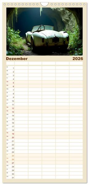 Produktbild: Familienplaner 2026 - Vergessene Legenden mit 5 Spalten (Wandkalender, 21 x 45 cm) CALVENDO