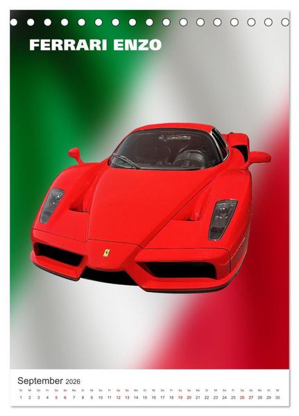 Produktbild: Il Mondo Ferrari (Tischkalender 2026 DIN A5 hoch), CALVENDO Monatskalender