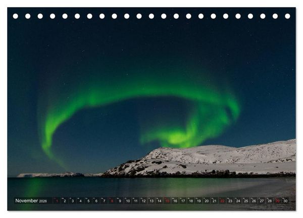 Produktbild: Nordlichter Europas (Tischkalender 2026 DIN A5 quer), CALVENDO Monatskalender