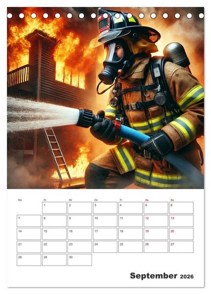 Produktbild: Heldentum im Einsatz - Ein Jahr mit den Lebensrettern (Tischkalender 2026 DIN A5 hoch), CALVENDO Monatskalender