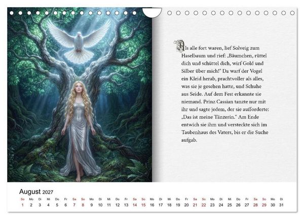 Produktbild: Grimms Hausm&auml;rchen Aschenputtel (Wandkalender 2027 DIN A4 quer), CALVENDO Monatskalender