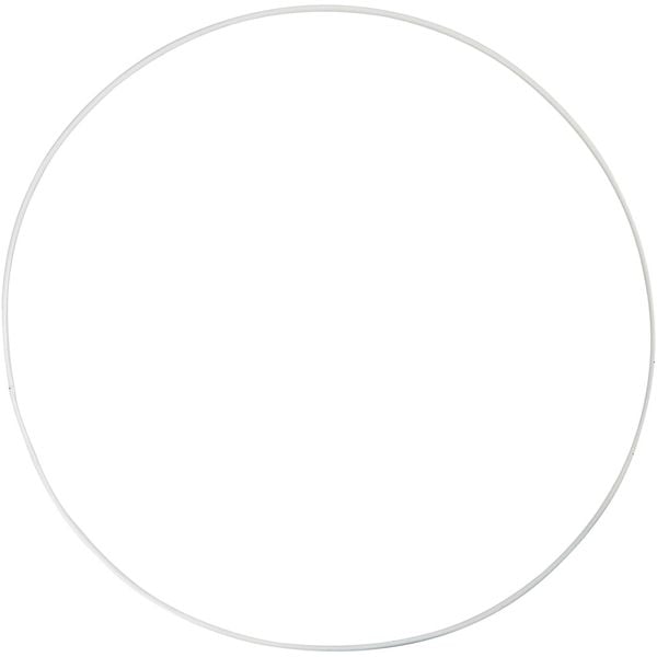 Produktbild: Creativ Company Ring aus Metalldraht, D 30 cm, Dicke 3 mm, Wei&szlig;, 5 Stk