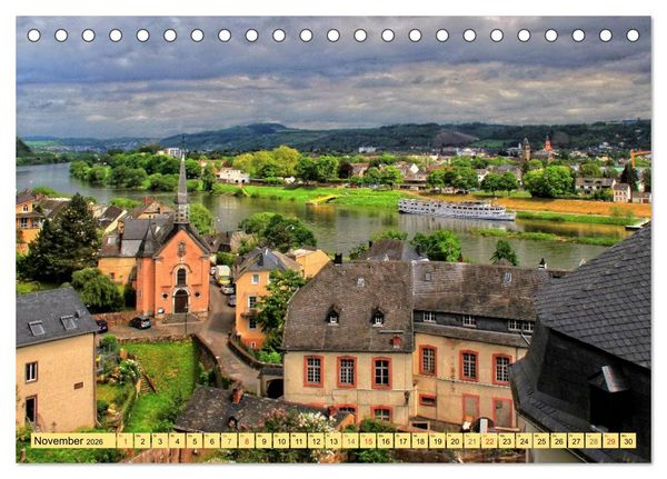 Produktbild: Der wundersch&ouml;nen Mosel entlang &ndash; Von Koblenz bis Trier (Tischkalender 2026 DIN A5 quer), CALVENDO Monatskalender