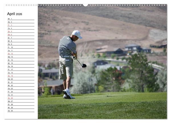 Produktbild: Abenteuer Golfspielen. Impressionen (hochwertiger Premium Wandkalender 2026 DIN A2 quer), Kunstdruck in Hochglanz