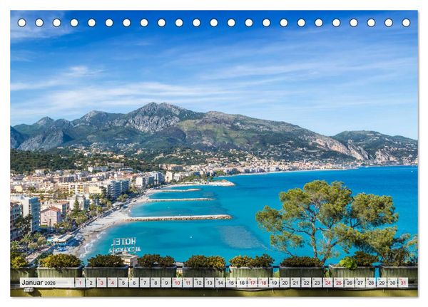 Produktbild: C&Ocirc;TE D&rsquo;AZUR Bezaubernde Orte (Tischkalender 2026 DIN A5 quer), CALVENDO Monatskalender