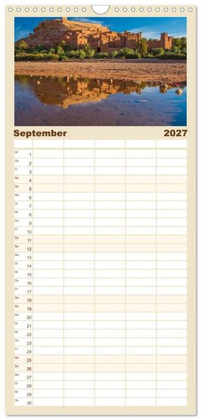 Produktbild: Familienplaner 2027 - M&auml;rchenhaftes Marokko mit 5 Spalten (Wandkalender, 21 x 45 cm) CALVENDO