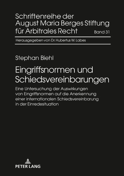 Produktbild: Eingriffsnormen und Schiedsvereinbarungen