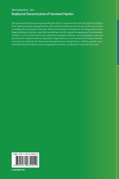 Produktbild: Biophysical Characterization of Functional Peptides