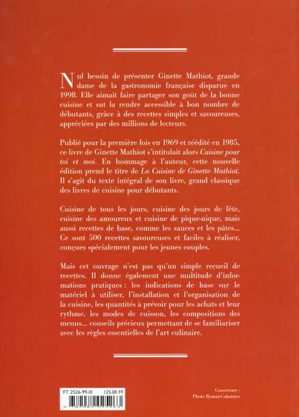 Produktbild: La cuisine de Ginette Mathiot