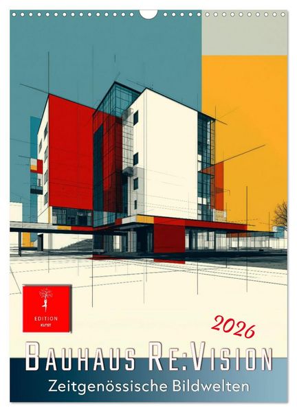 Produktbild: Bauhaus Re:Vision (Wandkalender 2026 DIN A3 hoch), CALVENDO Monatskalender