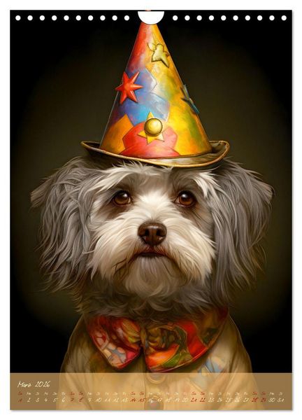 Produktbild: CHARAKTIERE Hunde mit Profil (Wandkalender 2026 DIN A4 hoch), CALVENDO Monatskalender