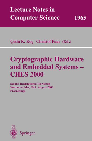 Produktbild: Cryptographic Hardware and Embedded Systems - CHES 2000