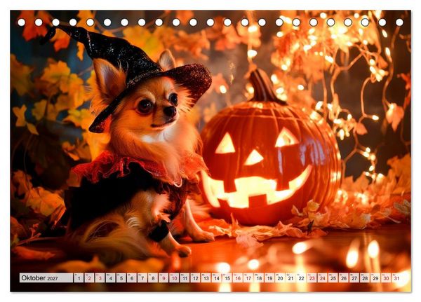 Produktbild: Niedliche Chihuahuas (Tischkalender 2027 DIN A5 quer), CALVENDO Monatskalender