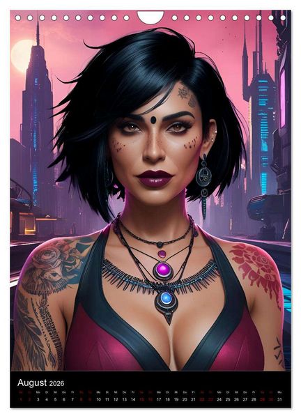 Produktbild: Die Hexen von Cyberpunk City (Wandkalender 2026 DIN A4 hoch), CALVENDO Monatskalender