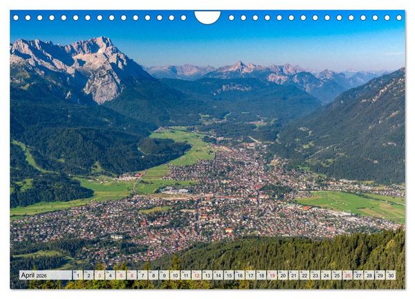 Produktbild: Garmisch-Partenkirchen - Zentrum des Werdenfelser Landes (Wandkalender 2026 DIN A4 quer), CALVENDO Monatskalender