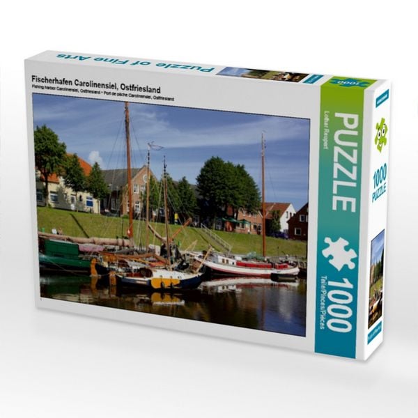CALVENDO Puzzle Fischerhafen Carolinensiel, Ostfriesland | 1000 Teile Lege-Größe 64 × 48 cm Foto-Puzzle für glückliche Stunden